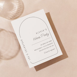Eenvoudige Boho Hens Party Invitation Sjabloon Kaart