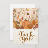 Eenvoudige Boho Herfst Herfst Bedankkaart (Voorkant / Achterkant)