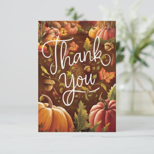 Eenvoudige Boho Herfst Herfst Bedankkaart (Staand voorkant)