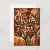 Eenvoudige Boho Herfst Herfst Bedankkaart (Voorkant / Achterkant)