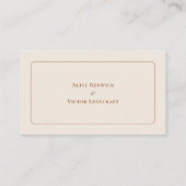 Eenvoudige Boho Ivory Wedding Entree Choice Flat Plaatskaartje (Achterkant)