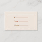 Eenvoudige Boho Ivory Wedding Entree Choice Flat Plaatskaartje (Voorkant)
