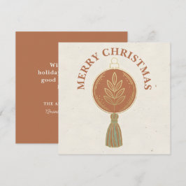 Eenvoudige Boho Kerstversiering Kerstmis Feestdagenkaart