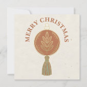 Eenvoudige Boho Kerstversiering Kerstmis Feestdagenkaart (Voorkant)