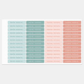 Eenvoudige Boho Kinder waterdichte naam Labels (Vel)