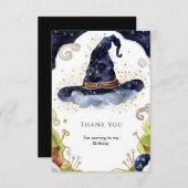Eenvoudige Boho Magie Wizard Verjaardag Bedankkaart (Voorkant / Achterkant)