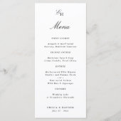 Eenvoudige Boho Minimaal Huwelijk Menu (Voorkant)