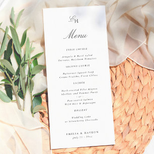 Eenvoudige Boho Minimaal Huwelijk Menu