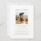 Eenvoudige Boho minimalistische foto Afstuderen ui Kaart (Achterkant)