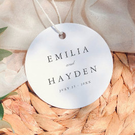 Eenvoudige Boho Minimalistische Trouwdag Bedankjes Labels