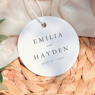 Eenvoudige Boho Minimalistische Trouwdag Bedankjes Labels