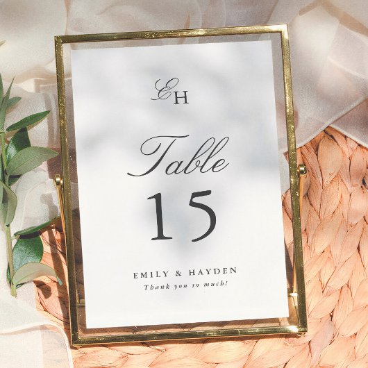 Eenvoudige Boho Minimalistische Trouwtafel Nummer Kaart