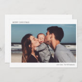 Eenvoudige Boho Moderne Prettig Kerstmis Foto Feestdagenkaart (Voorkant / Achterkant)