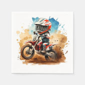 Eenvoudige Boho Motorfiets Verjaardag Servet (Voorkant)