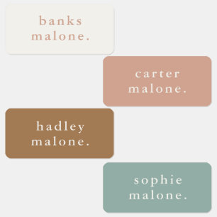 Eenvoudige Boho Naam Waterdichte Kleding Labels