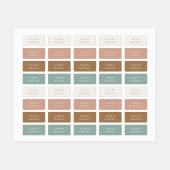 Eenvoudige Boho Naam Waterdichte Kleding Labels (Vel)
