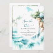 Eenvoudige Boho Nautical Wedding Save The Date (Voorkant / Achterkant)