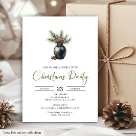 Eenvoudige Boho Neutrale Botanische Rustieke Kerst Kaart
