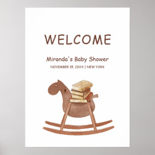 Eenvoudige Boho Nieuw Chapter Book Baby shower Wel Poster