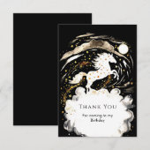 Eenvoudige Boho Paard Verjaardag Bedankkaart (Voorkant / Achterkant)