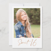 Eenvoudige Boho Pampas Grass Sweet 16 Verjaardag Kaart (Achterkant)