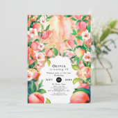 Eenvoudige Boho Peach Verjaardag Kaart (Staand voorkant)