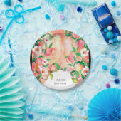 Eenvoudige Boho Peach Verjaardag Papieren Bordje (Feest)