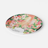 Eenvoudige Boho Peach Verjaardag Papieren Bordje (Gekanteld)