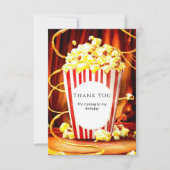 Eenvoudige Boho Popcorn Verjaardag Bedankkaart (Voorkant)