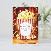 Eenvoudige Boho Popcorn Verjaardag Bedankkaart (Staand voorkant)