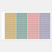 Eenvoudige Boho Rainbow Kinder Waterbestendige Naa Labels (Vel)