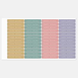 Eenvoudige Boho Rainbow Kinder Waterbestendige Naa Labels