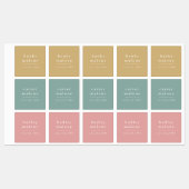 Eenvoudige Boho Rainbow Kinder Waterbestendige Naa Labels (Vel)