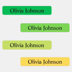 Eenvoudige Boho Rainbow Kinder Waterproof Name Lab Labels