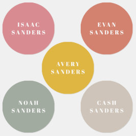 Eenvoudige Boho Rainbow Waterbestendige Kleding Na Labels