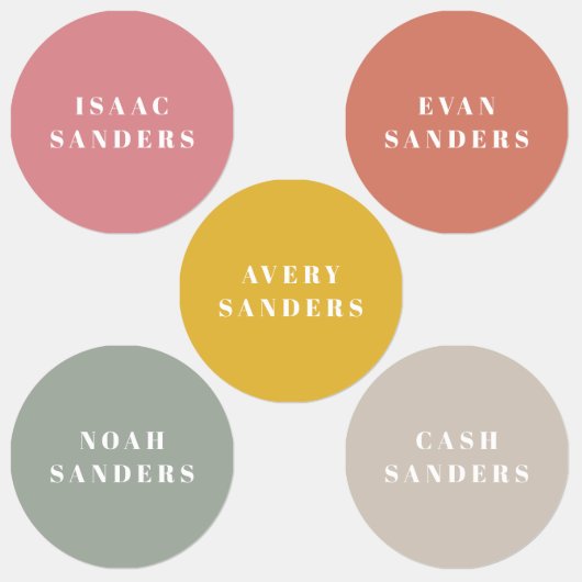 Eenvoudige Boho Rainbow Waterbestendige Kleding Na Labels (Groep)