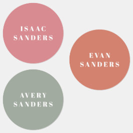 Eenvoudige Boho Rainbow Waterbestendige Naam Labels