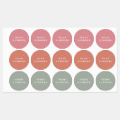 Eenvoudige Boho Rainbow Waterbestendige Naam Labels (Vel)