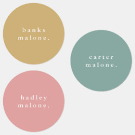 Eenvoudige Boho Rainbow Waterbestendige Naam Labels