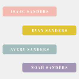 Eenvoudige Boho Rainbow Waterbestendige Naam Labels