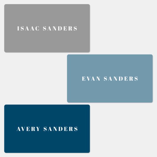 Eenvoudige Boho Rainbow Waterbestendige Naam Labels (Groep)