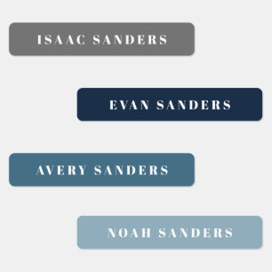 Eenvoudige Boho Rainbow Waterbestendige Naam Labels