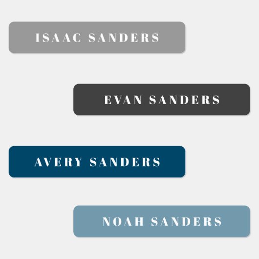 Eenvoudige Boho Rainbow Waterbestendige Naam Labels (Groep)