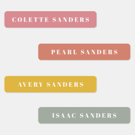 Eenvoudige Boho Rainbow Waterbestendige Naam Labels