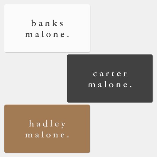 Eenvoudige Boho Rainbow Waterbestendige Naam Labels (Groep)