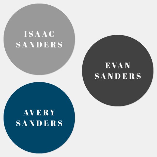 Eenvoudige Boho Rainbow Waterbestendige Naam Labels (Groep)