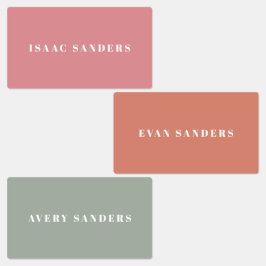 Eenvoudige Boho Rainbow Waterbestendige Naam Labels