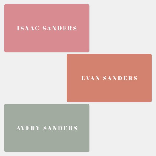 Eenvoudige Boho Rainbow Waterbestendige Naam Labels (Groep)