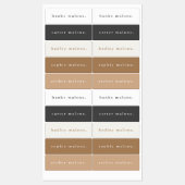 Eenvoudige Boho Rainbow Waterproof Name Labels (Vel)