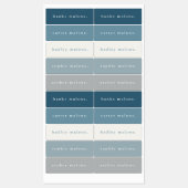 Eenvoudige Boho Rainbow Waterproof Name Labels (Vel)